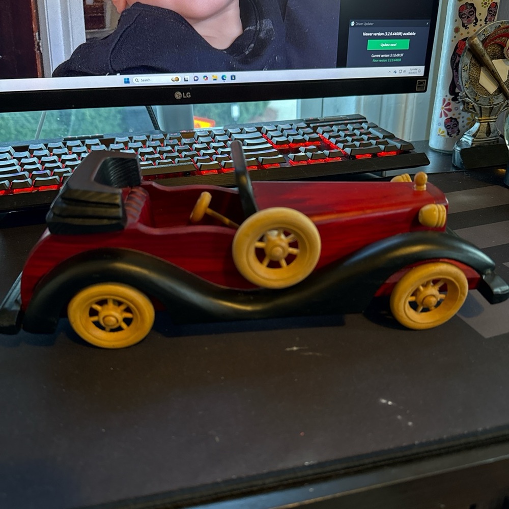 Classic Red and Black Toy Car